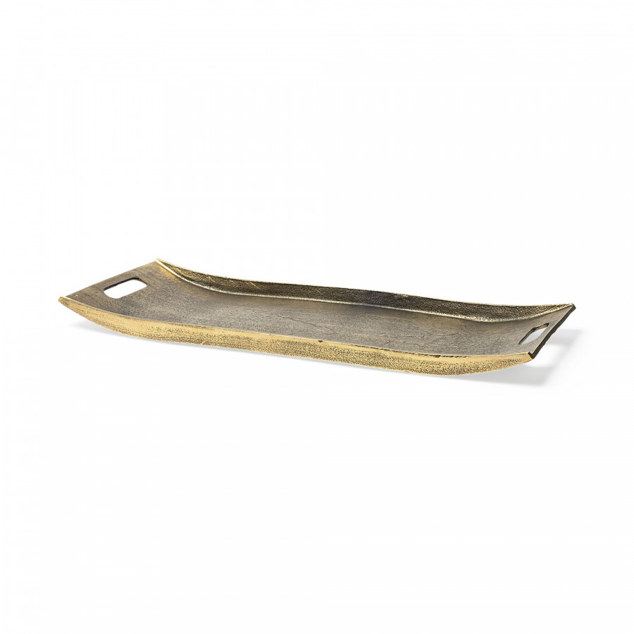Mercana - Drey 24L x 10W Gold Rectangular Tray