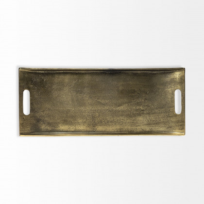 Mercana - Drey 24L x 10W Gold Rectangular Tray