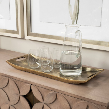 Mercana - Drey 24L x 10W Gold Rectangular Tray