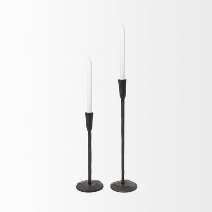 Mercana Levit Candle Holder - Black, H14"