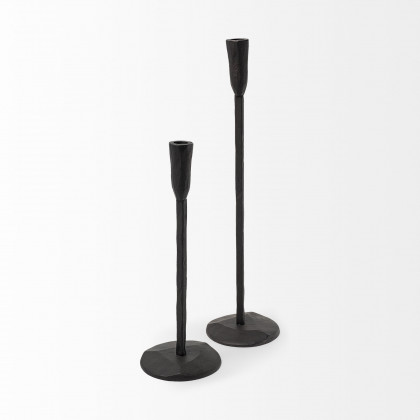 Mercana Levit Candle Holder - Black, H14"