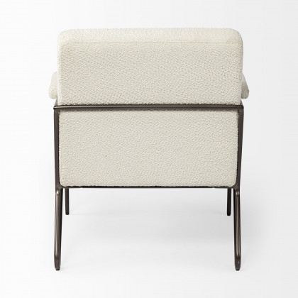 Mercana - Vicunya Upholstered Accent Chair in White, Iron