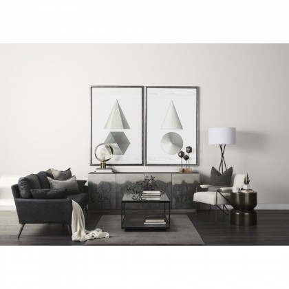 Mercana - Vicunya Upholstered Accent Chair in White, Iron