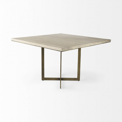 Mercana Faye Square Dining Table - Beige, Wood