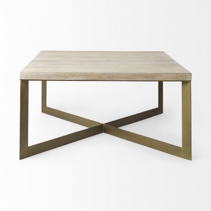 Mercana Faye Square Coffee Table - Beige, Wood