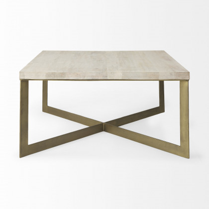 Mercana Faye Square Coffee Table - Beige, Wood