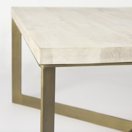 Mercana Faye Square Coffee Table - Beige, Wood