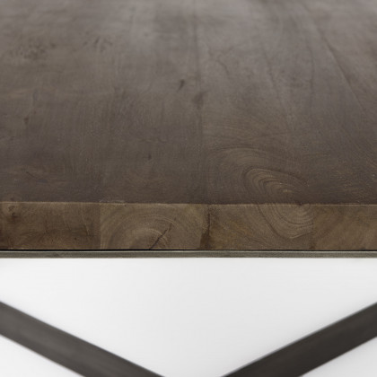 Mercana Faye Square Coffee Table - Brown/Silver, Wood