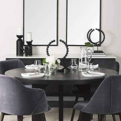 Mercana Liesl Dining Table - Black, Wood