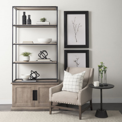 Mercana Maxwell Round End Table - Black