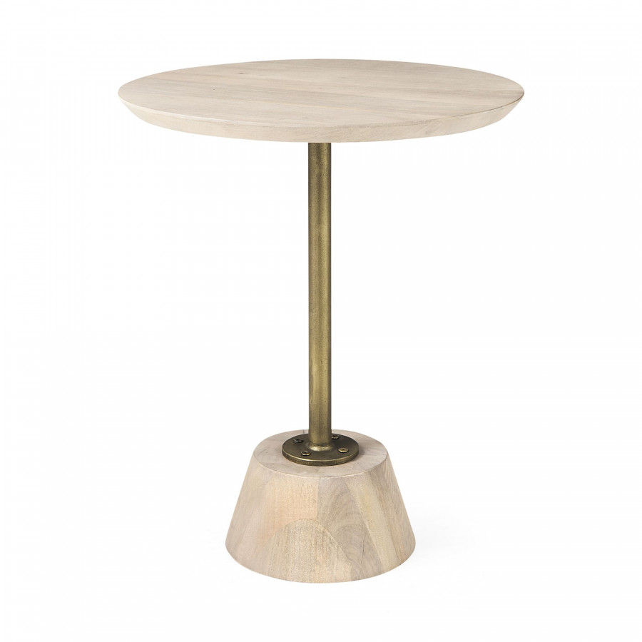 Mercana Maxwell Round End Table - Light Brown