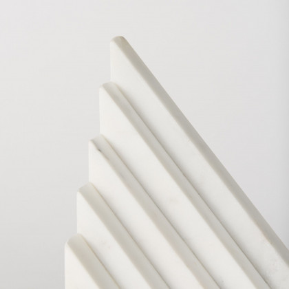 Mercana Sophia Marble Small Book Ends (Set of 2) - White/Black