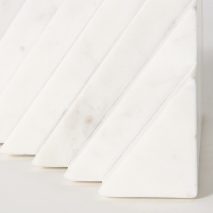 Mercana Sophia Marble Small Book Ends (Set of 2) - White/Black