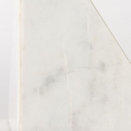 Mercana Sophia Marble Medium Book Ends (Set of 2) - White/Black