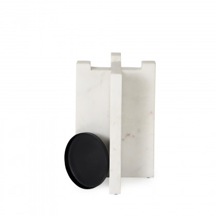 Mercana Sophia Candle Holder - White, H8"