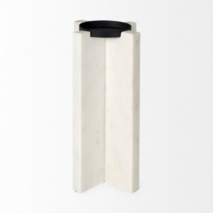 Mercana Sophia Candle Holder - White, H11"