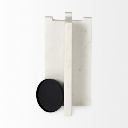 Mercana Sophia Candle Holder - White, H11"