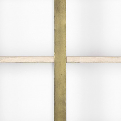 Mercana Taunton Shelving Unit with Gold Metal Frame - Light Brown/Gold