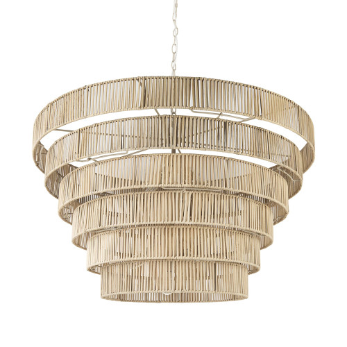 Mercana - Marimba Natural Cane 6 Tier Chandelier