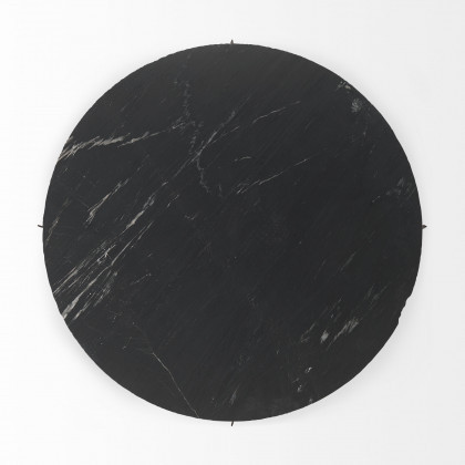 Mercana Reinhold Round Coffee Table - Black, Metal