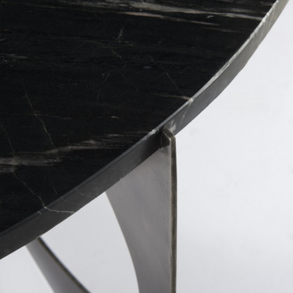 Mercana Reinhold Round Coffee Table - Black, Metal
