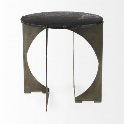 Mercana Reinhold Round End Table - Black