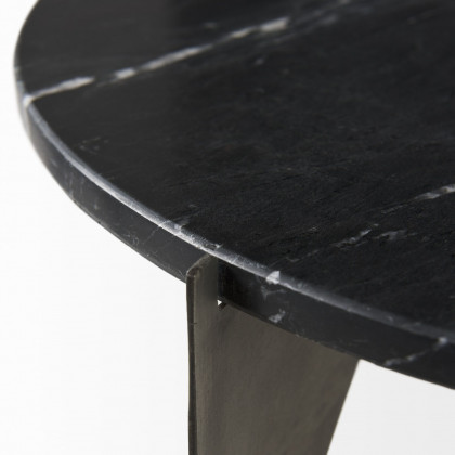 Mercana Reinhold Round End Table - Black