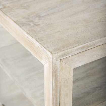 Mercana Arelius End Table with Gold Metal Frame - White