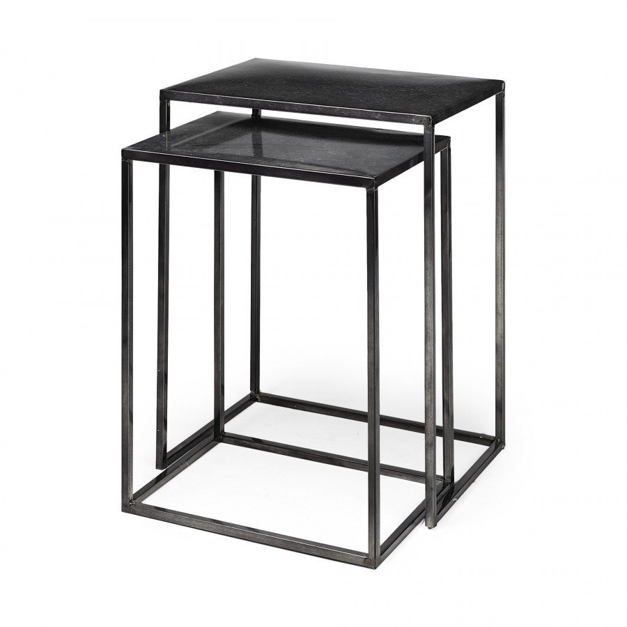 Mercana - Kasey Accent Table in Black, Metal