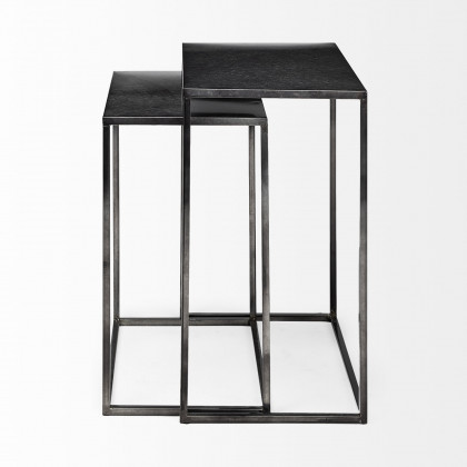 Mercana - Kasey Accent Table in Black, Metal