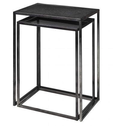 Mercana - Kasey Accent Table in Black, Metal