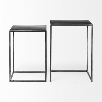 Mercana - Kasey Accent Table in Black, Metal