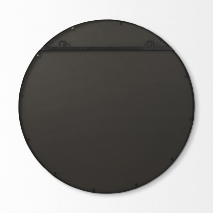 Mercana Piper Metal Round Wall Mirror - Black, Small