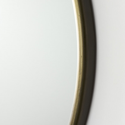 Mercana Piper Metal Round Wall Mirror - Gold, Small