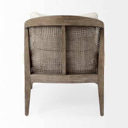 Mercana - Landon Upholstered Accent Chair in Cream, Fabric