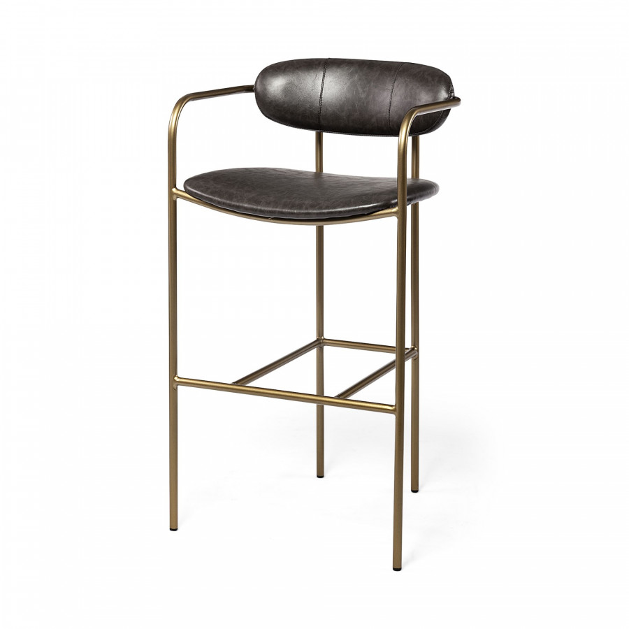 Mercana Parker 40" Counter Stool - Brown/Gold