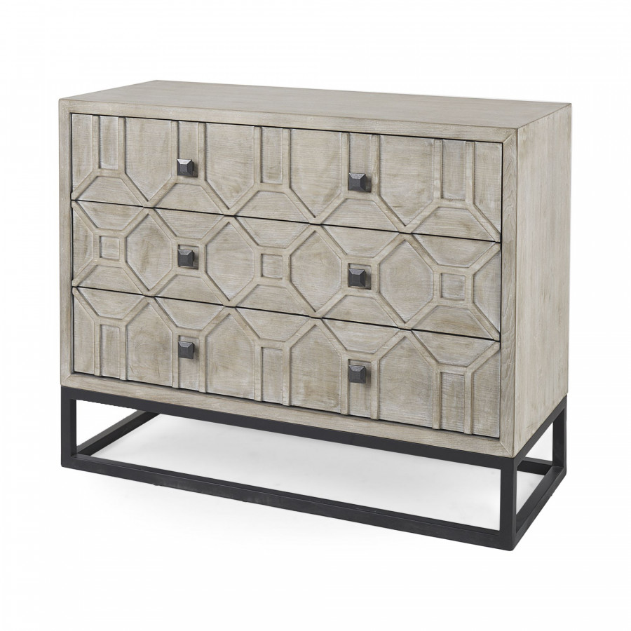 Mercana - Genevieve I Fir Veneer 3 Drawer Accent Cabinet