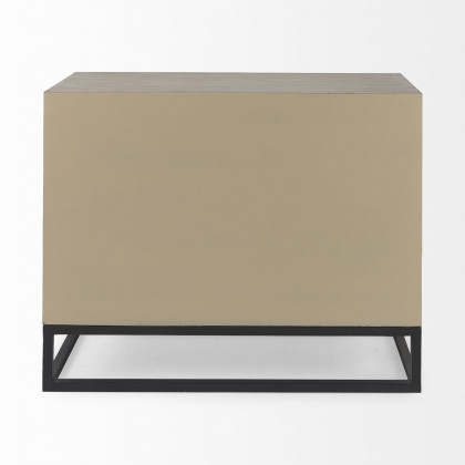 Mercana Genevieve I Fir Veneer 3 Drawer Accent Cabinet - Light Brown