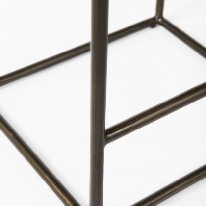 Mercana Clarissa 26" Counter Stool with Gold Frame - Black