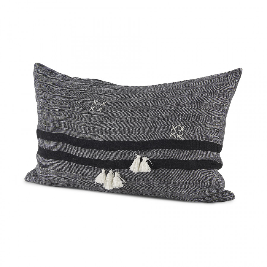 Mercana - Sibyl Pillow in Black, Fabric