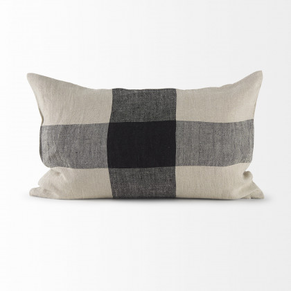 Mercana Raquel Pillow - Beige/Black, 13x21