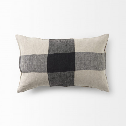 Mercana Raquel Pillow - Beige/Black, 13x21