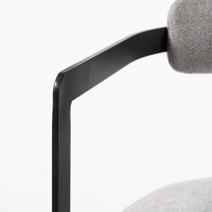 Mercana Hollyfield Upholstered Dining Chair - Gray, Metal