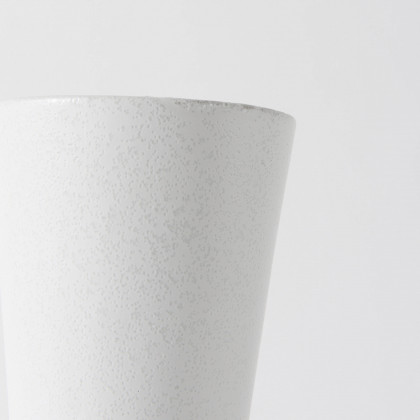 Mercana Laforge White Vase - White, H9"