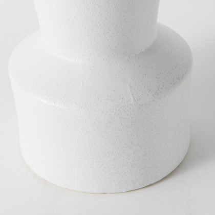 Mercana Laforge White Vase - White, H9"