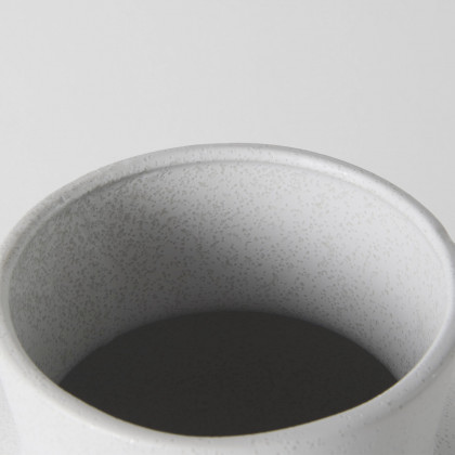 Mercana Laforge White Vase - White, H11"