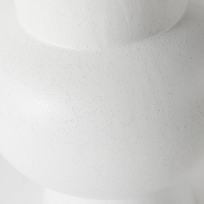 Mercana Laforge White Vase - White, H11"