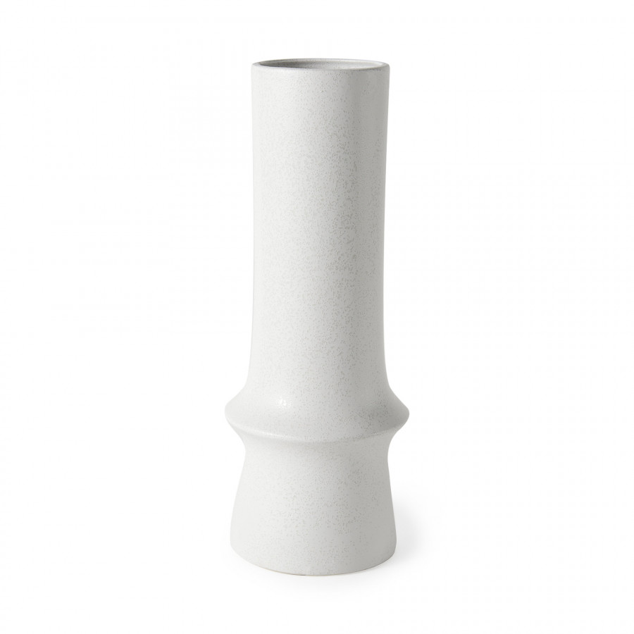 Mercana Laforge White Vase - White, H17"