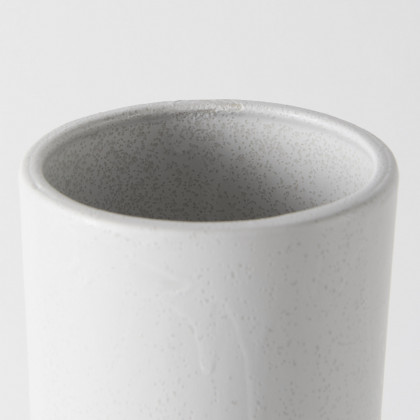 Mercana Laforge White Vase - White, H17"