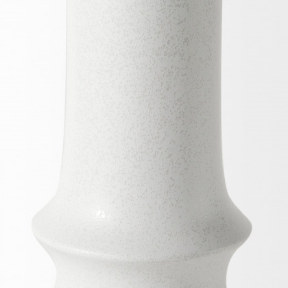 Mercana Laforge White Vase - White, H17"